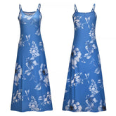 Maxi dress with bohemian sleeves and floral print