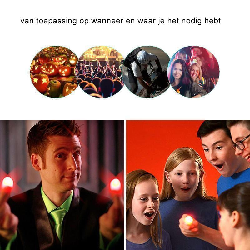 Magische duim - licht op vingers