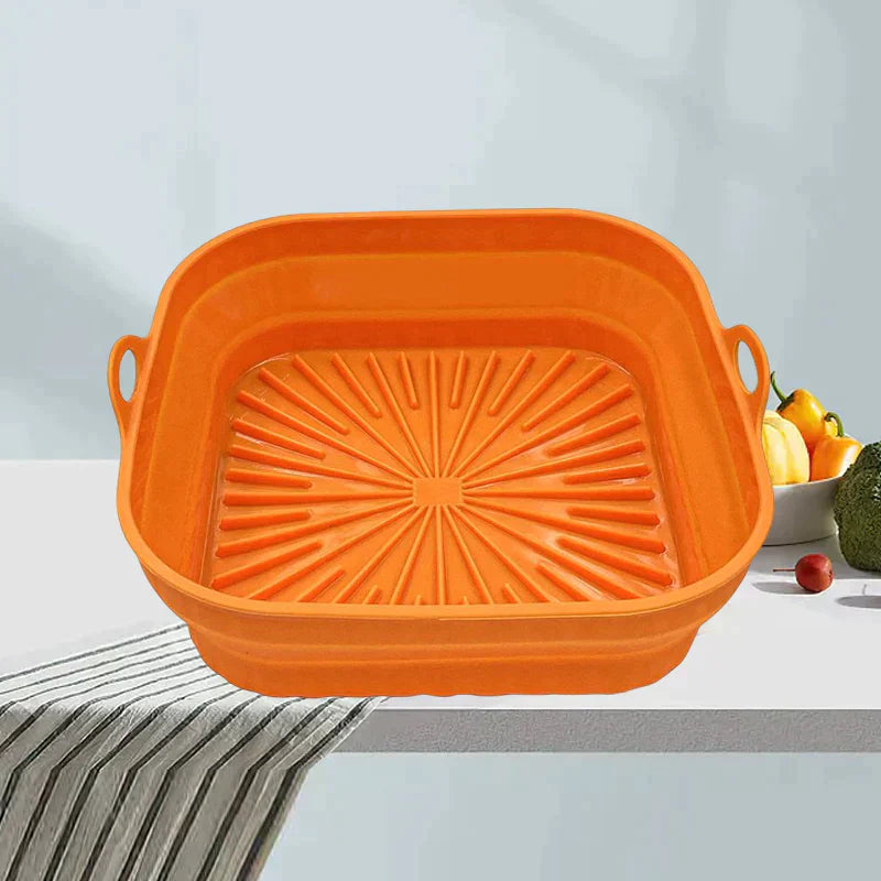 Inklapbare siliconen grillpan