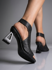 Aura Sculpted Weave Heels | Elegantie ontmoet Ultiem Comfort