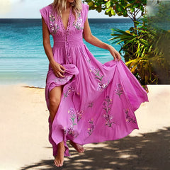 Sexy Franse strandjurk met V-hals