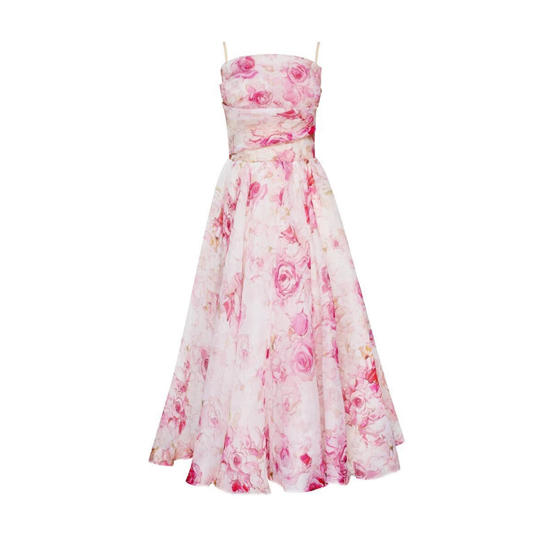 Sleeveless dress with print