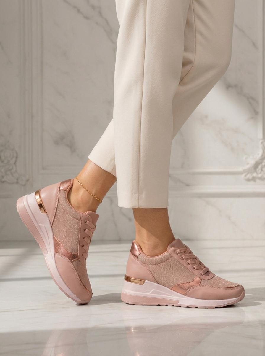'Zaya' Metallic Runners | Gedempte Orthopedische Binnenzool | Seizoensfavoriet!